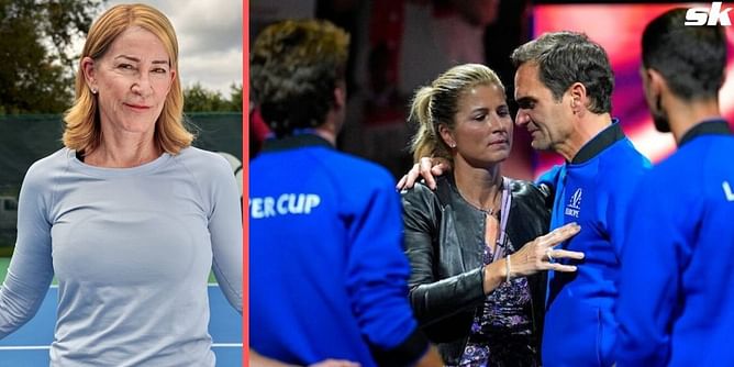"Will also miss seeing Mirka, up in the stands cheering him on"- Chris Evert on Roger Federer's wife Mirka