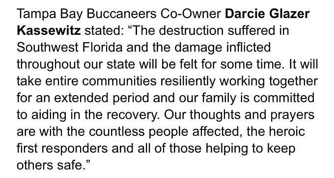 Tampa Bay Buccaneers on X: Support those impacted by Hurricane Ian with  the Buccaneers #FloridaStrong t-shirt. The NFL Foundation will grant funds  to the American Red Cross to aid relief efforts. ♥️: