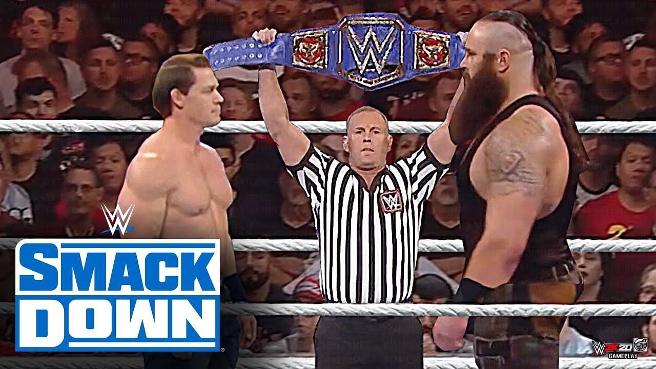 John Cena and Braun Strowman have wrestled before, but never at WrestleMania