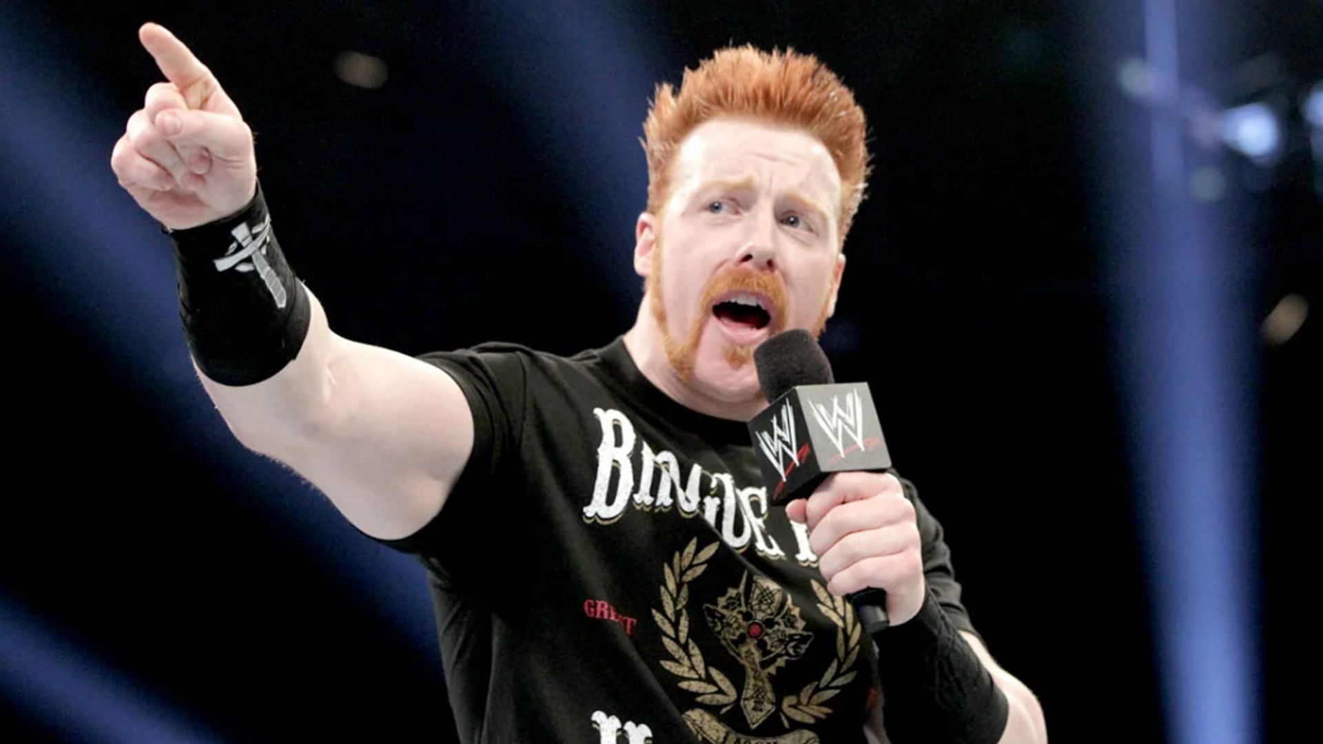 WWE SmackDown star Sheamus during a promo