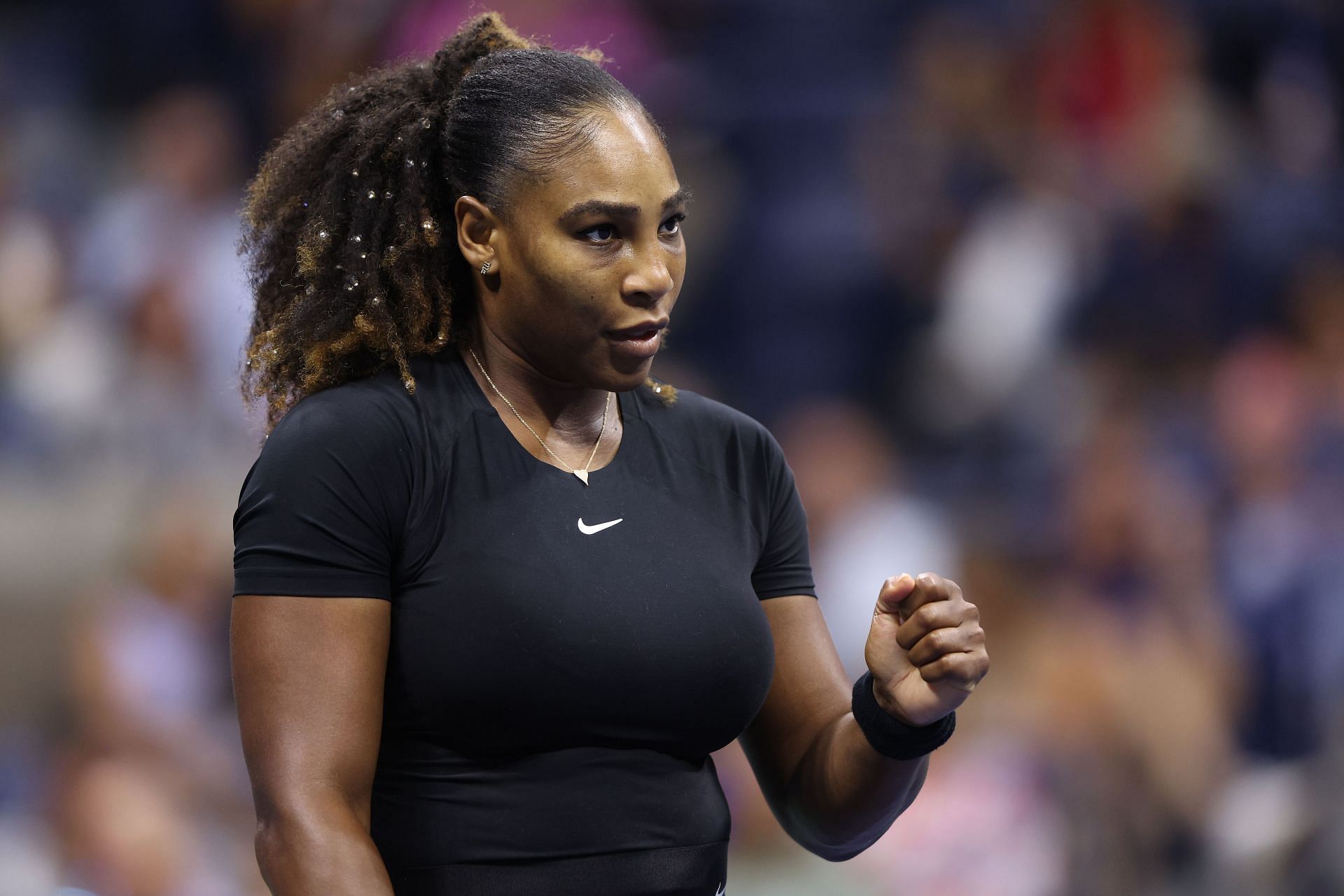 Serena Williams in action at the 2022 US Open.