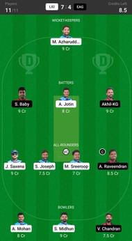 KCA Lions vs KCA Eagles Fantasy suggestion #2