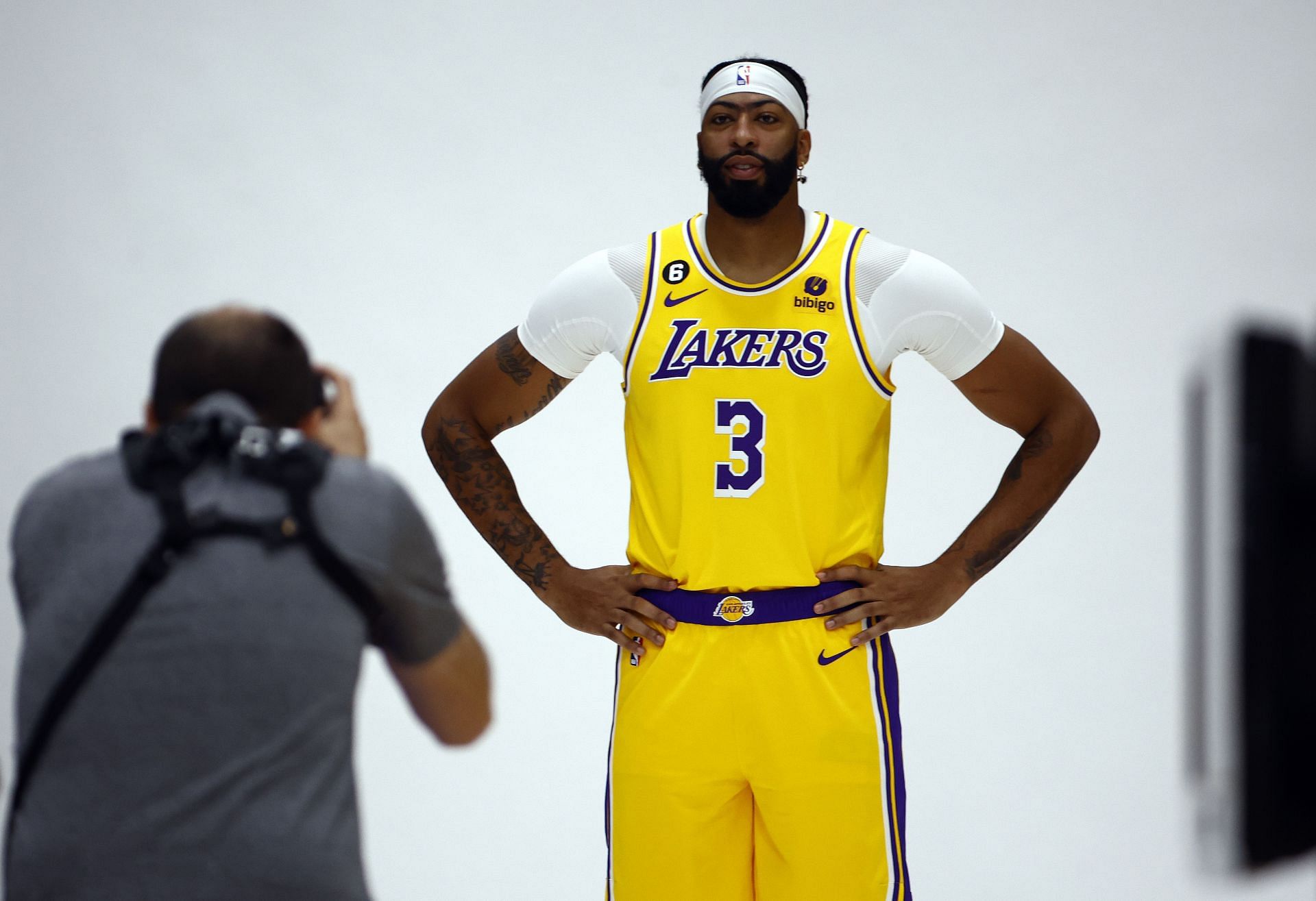 Anthony Davis at the Los Angeles Lakers Media Day
