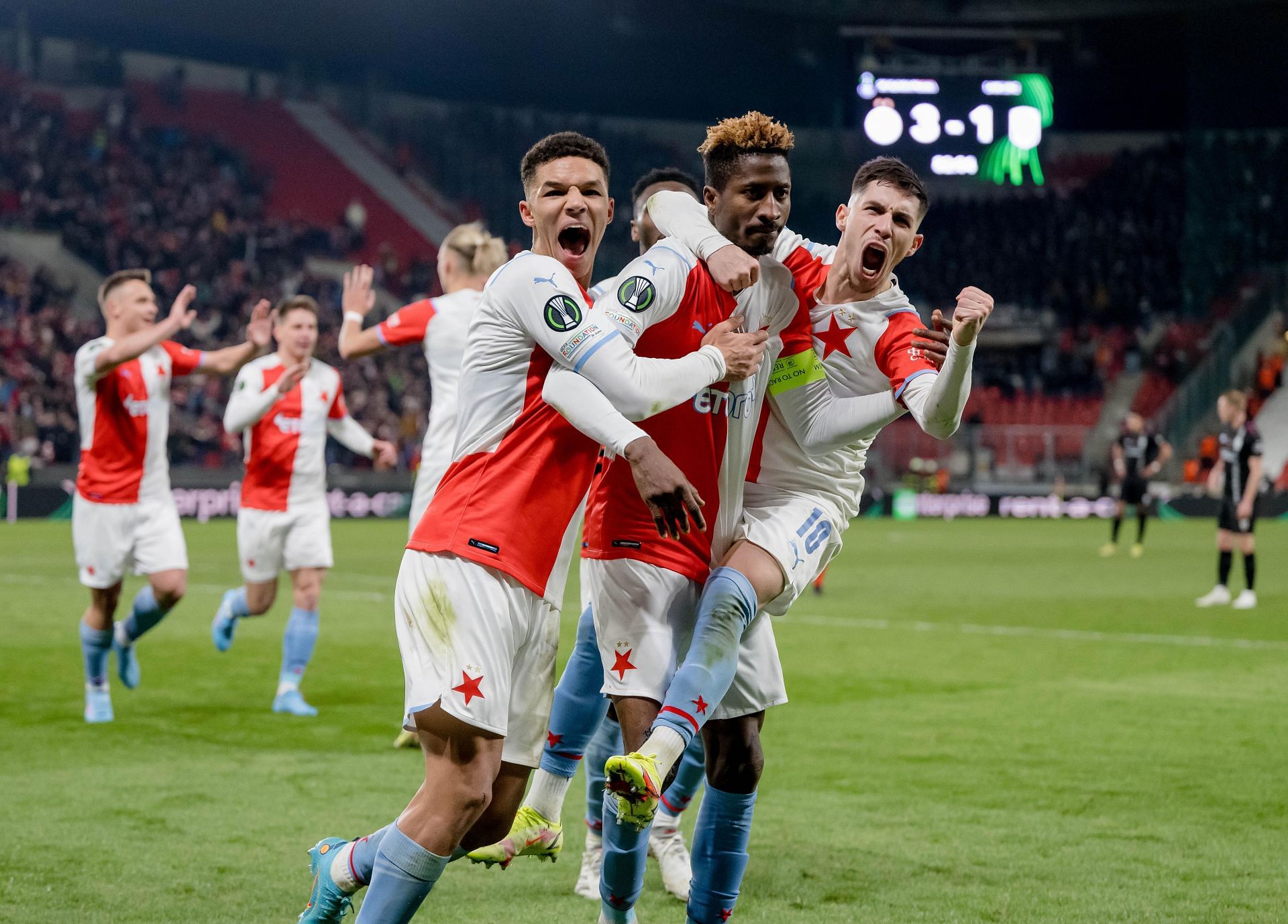 Slavia Prague wins with rotations before facing Barça