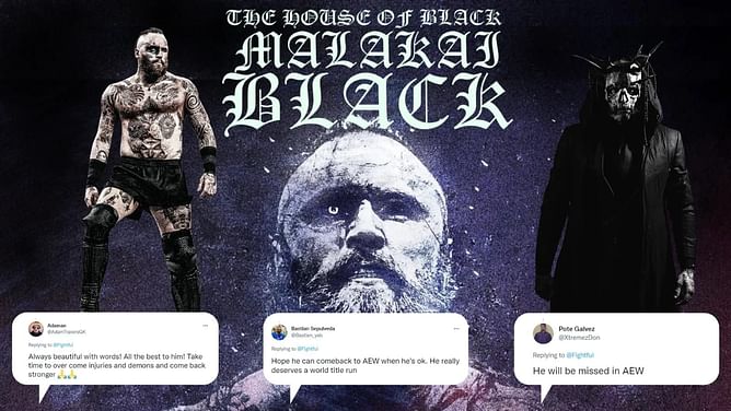 "Take time to overcome injuries and demons and come back stronger" - Twitter erupts with heartfelt messages for Malakai Black following official statement on AEW release