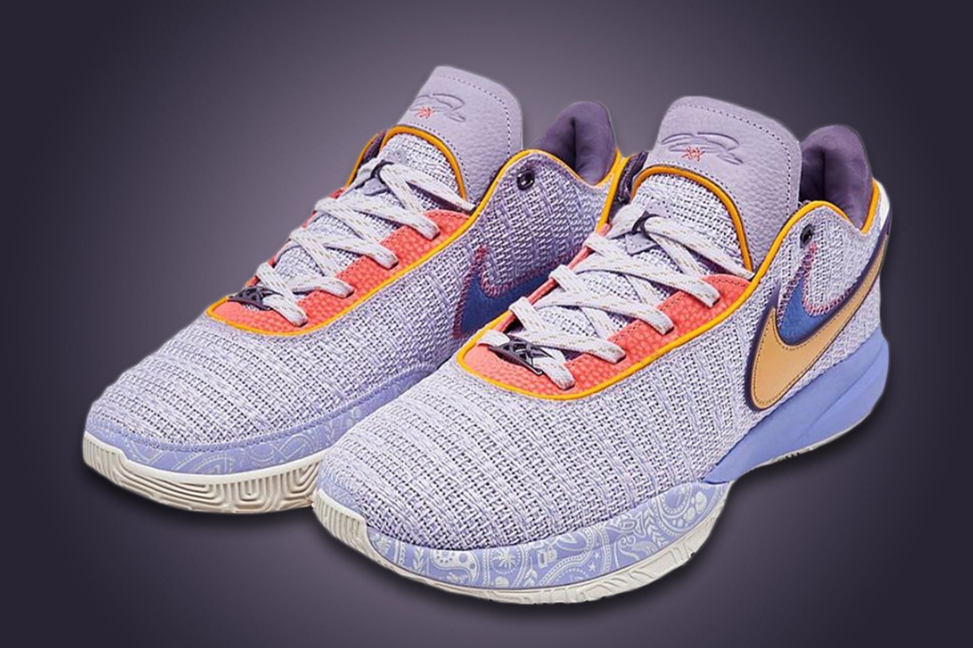Nike Lebron 20 Violet Frost colorway (Image via Nike)