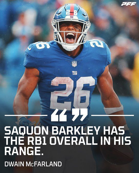 Nick Chubb earned a higher PFF grade than Saquon Barkley as rookie RBs