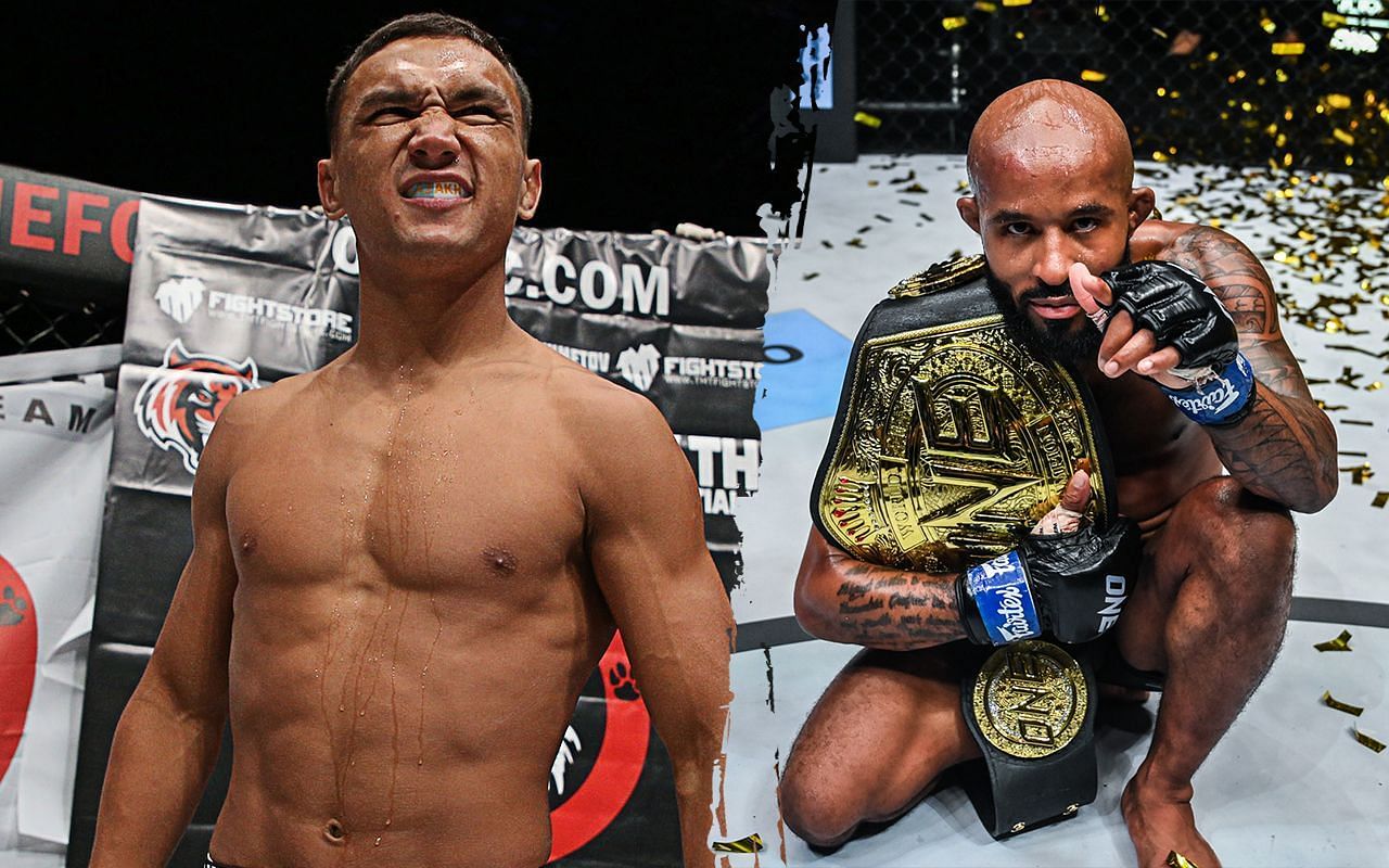 Kairat Akhmetov (L) is a big fan of Demetrious Johnson