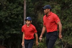 “He didn’t look right” – Golf world reacts to Tiger Woods turning caddie for his son Charlie