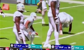WATCH: Tua Tagovailoa struggles to stay on feet after hard head collision