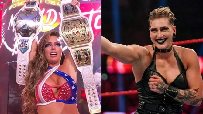 Rhea Ripley sends a four-word message to Mandy Rose after her historic win at NXT Worlds Collide
