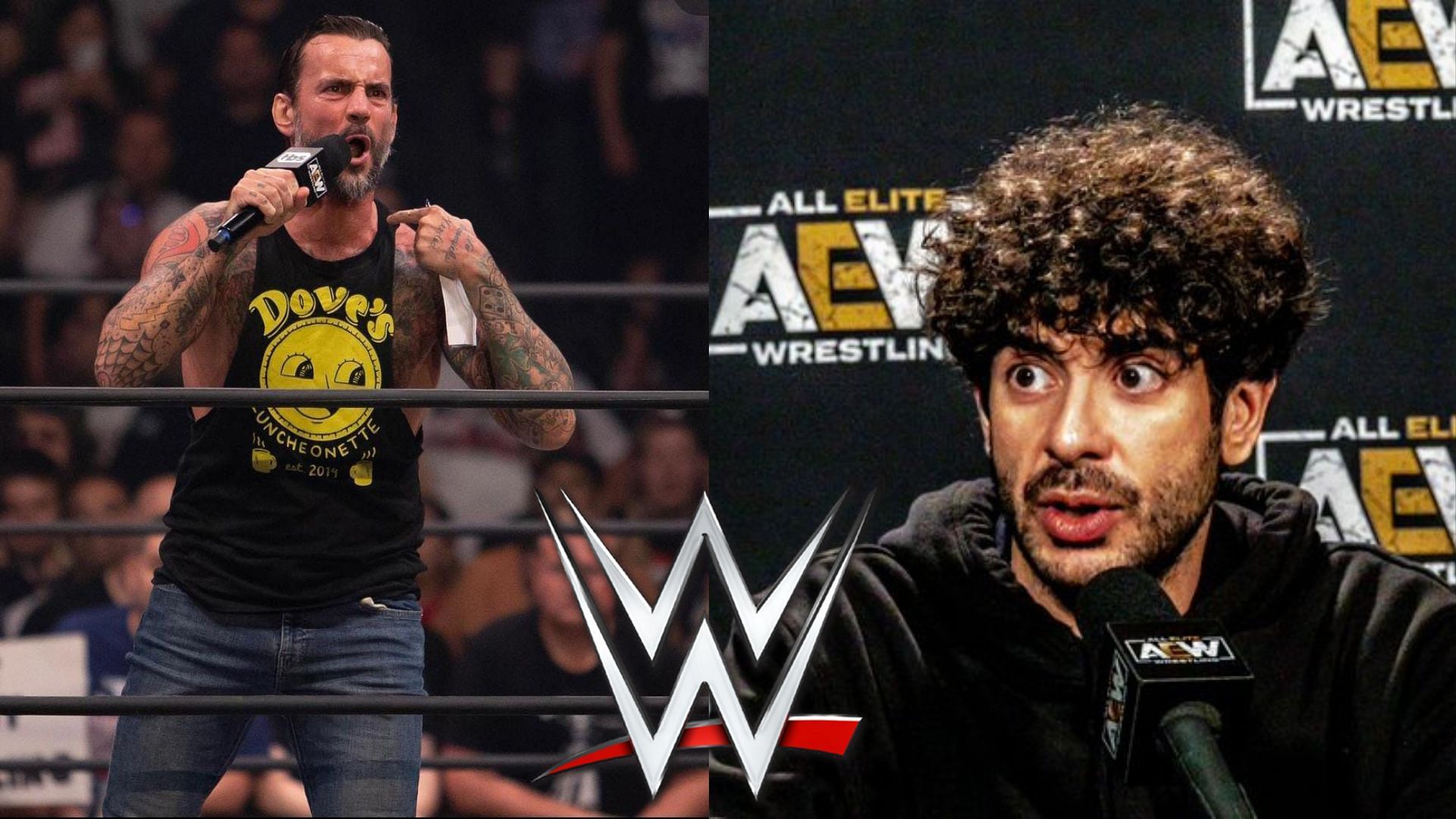 CM Punk (left), Tony Khan (right)