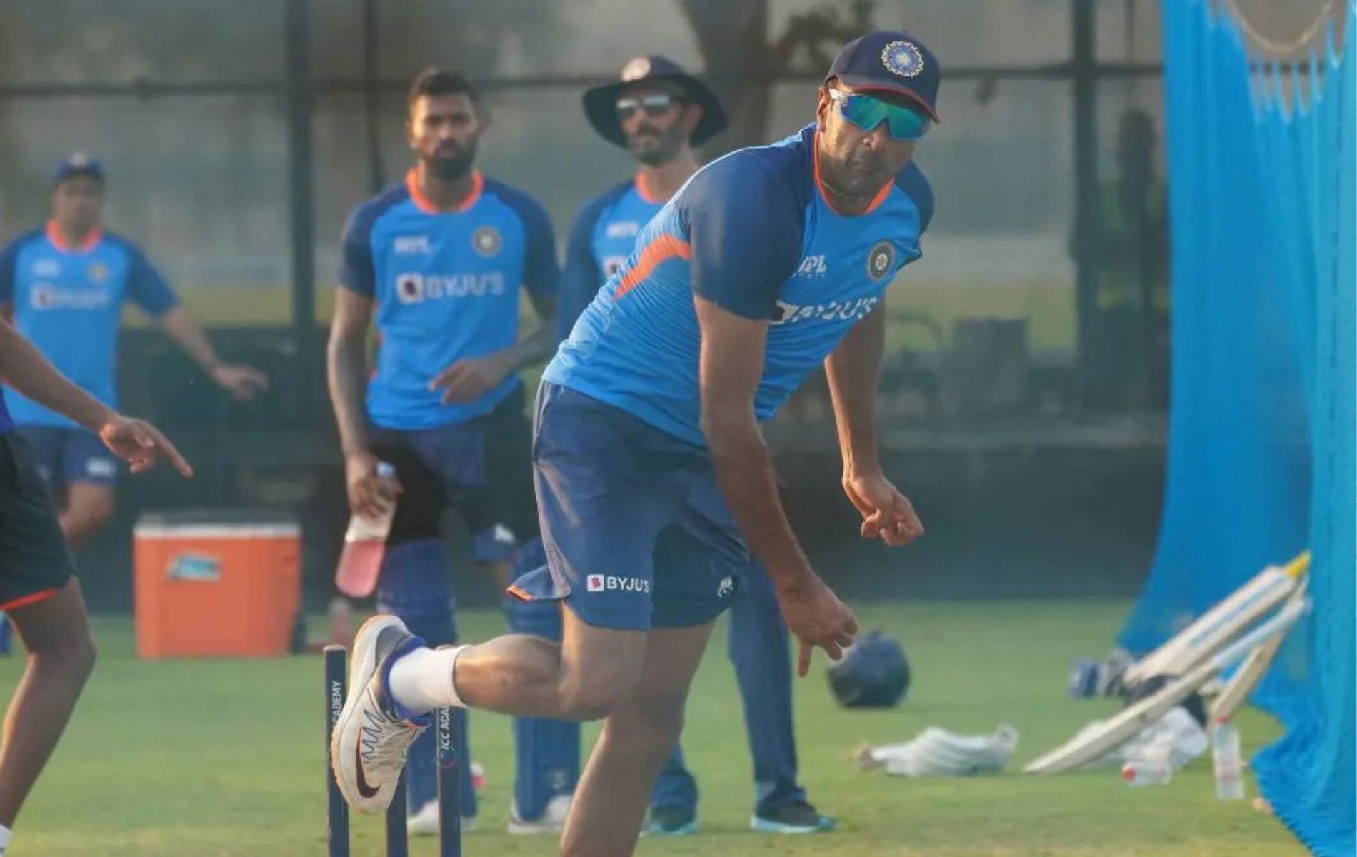 Ravichandran Ashwin in action during India