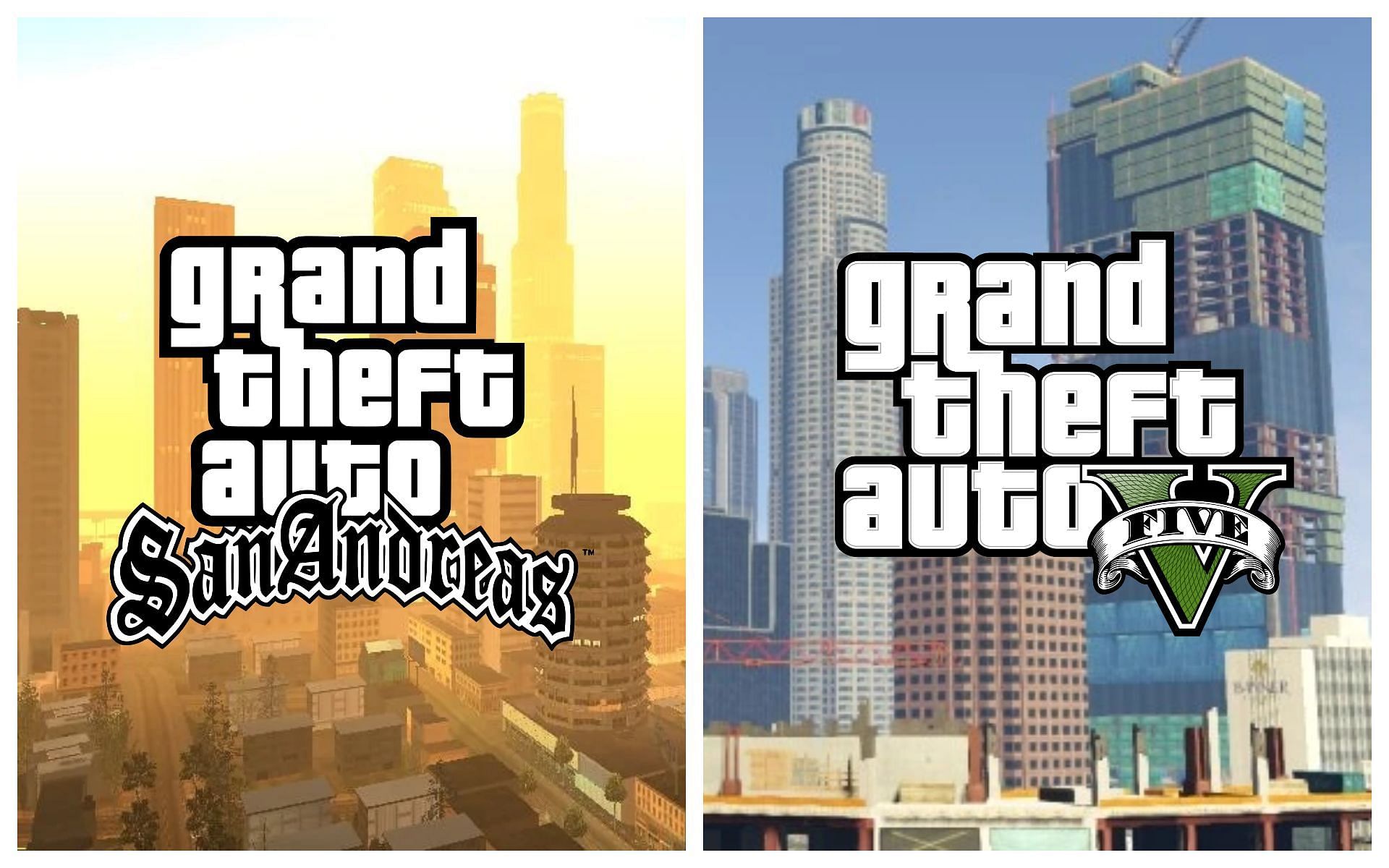 GTA 5 VS GTA SAN ANDREAS DEFINITIVE EDITION : LOS SANTOS MAP