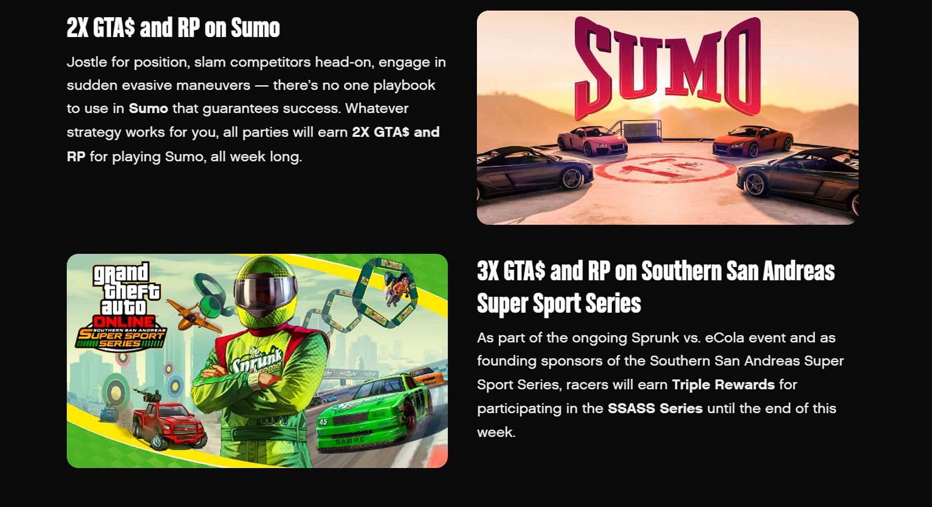 Examples from the September 8 Newswire (Image via Rockstar Games)