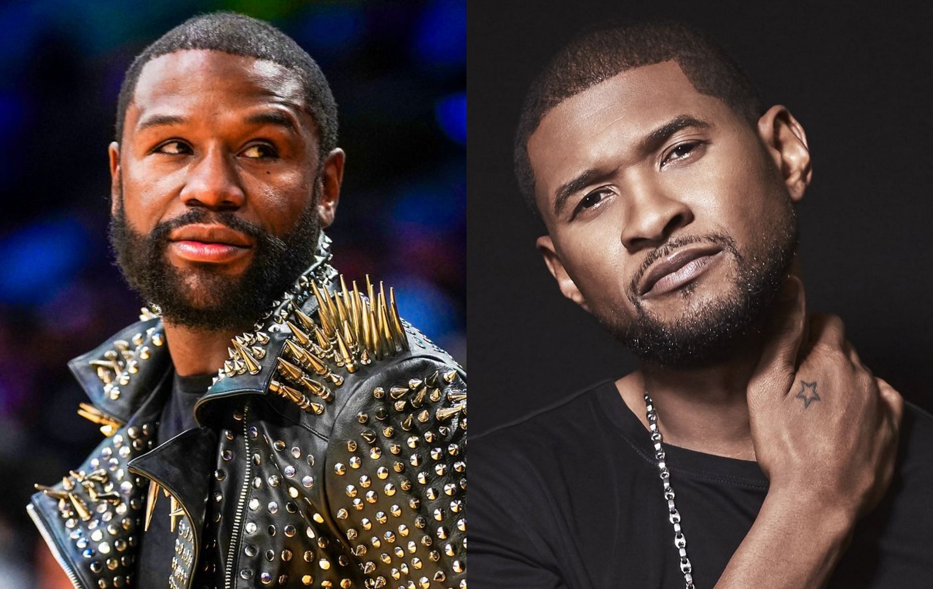 Floyd Mayweather (left) and Usher (right)