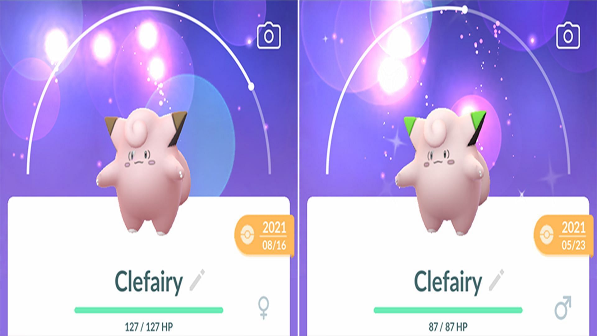 Shiny Clefairy in Pokemon GO (Image via Niantic)