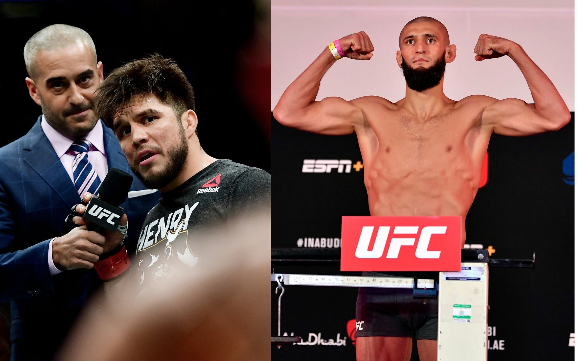 Henry Cejudo (left) and Khamzat Chimaev (right). [Images courtesy: both from Getty Images]