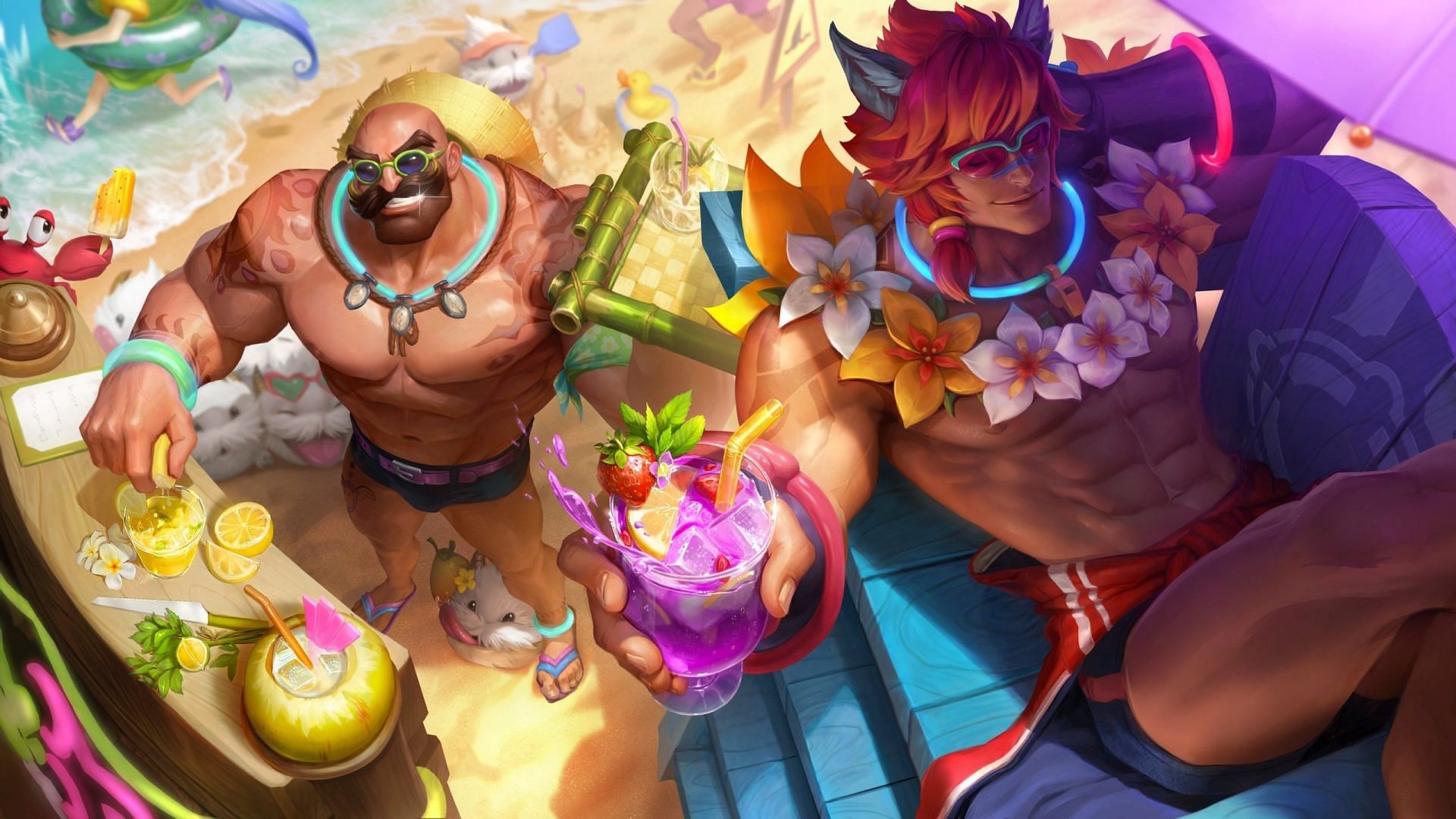 Pool Party Sett is on discount this week (Image via Riot Games)