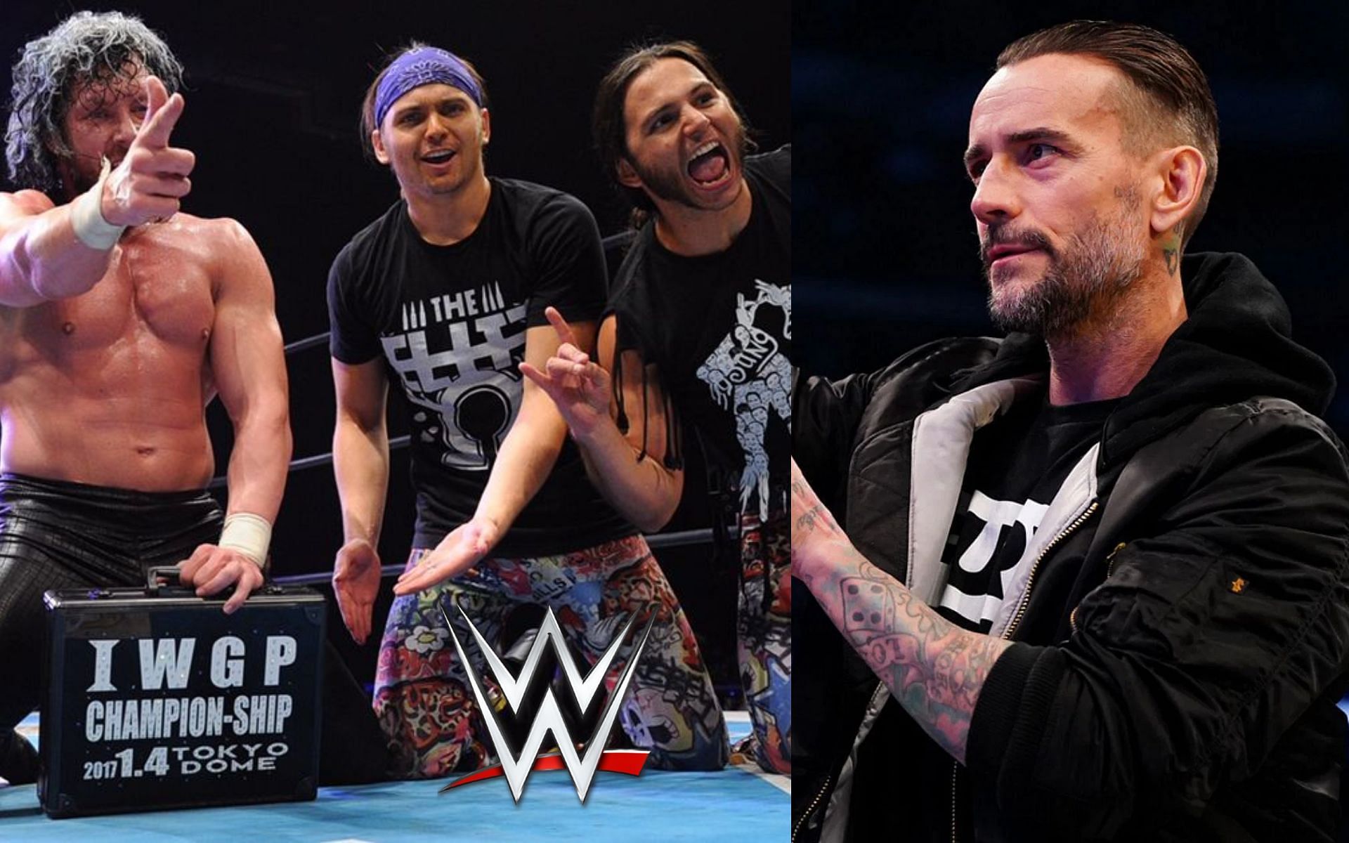The Elite (left) and CM Punk (right).