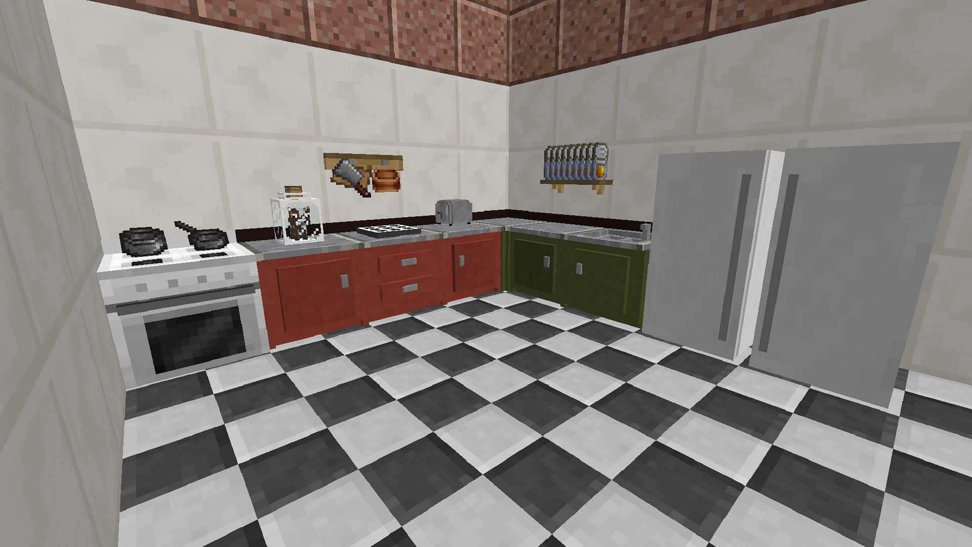 A multi-block kitchen as provided by the Minecraft mod Cooking for Blockheads (Image via BlayTheNinth/CurseForge)
