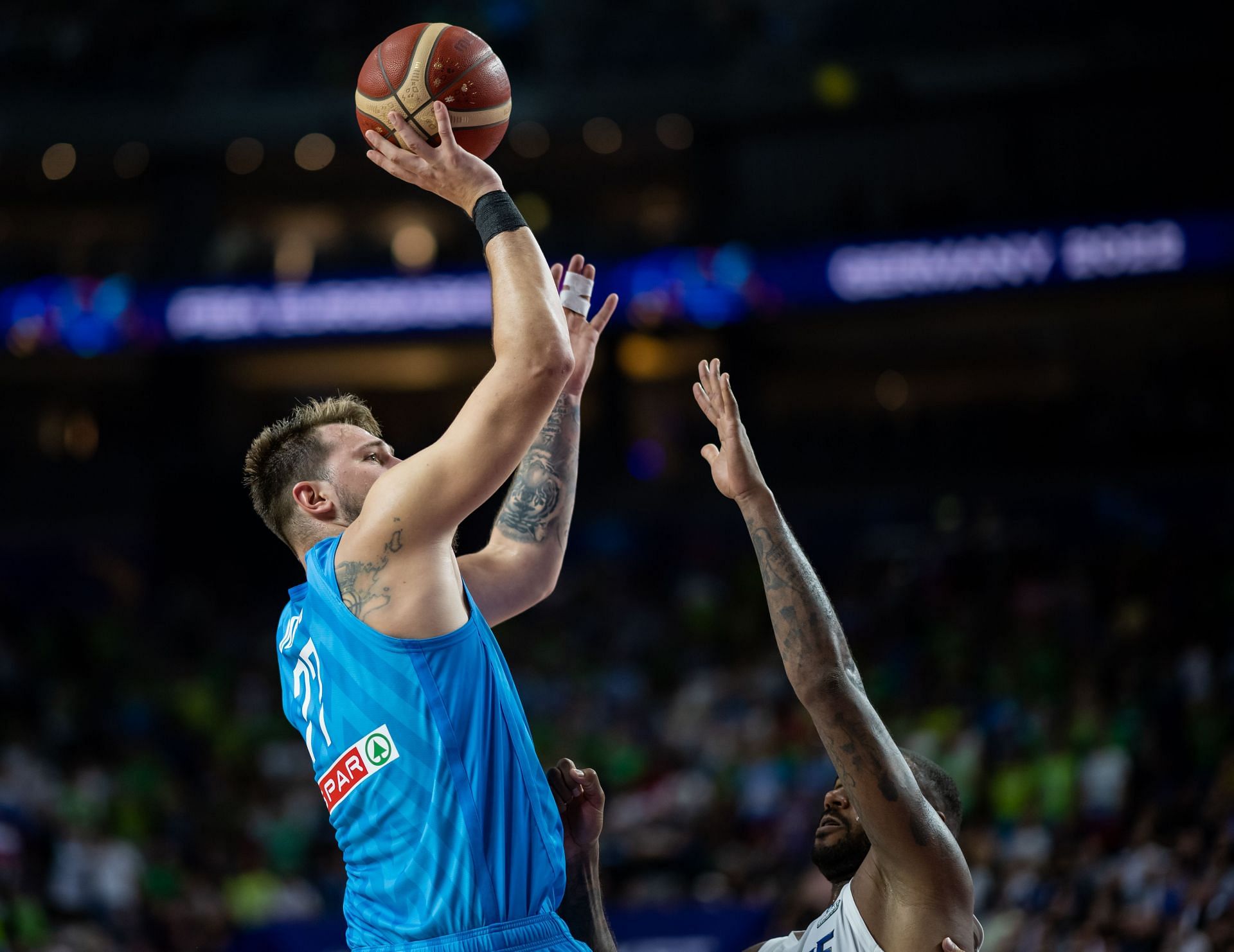 Luka Doncic led Slovenia to a win over France.