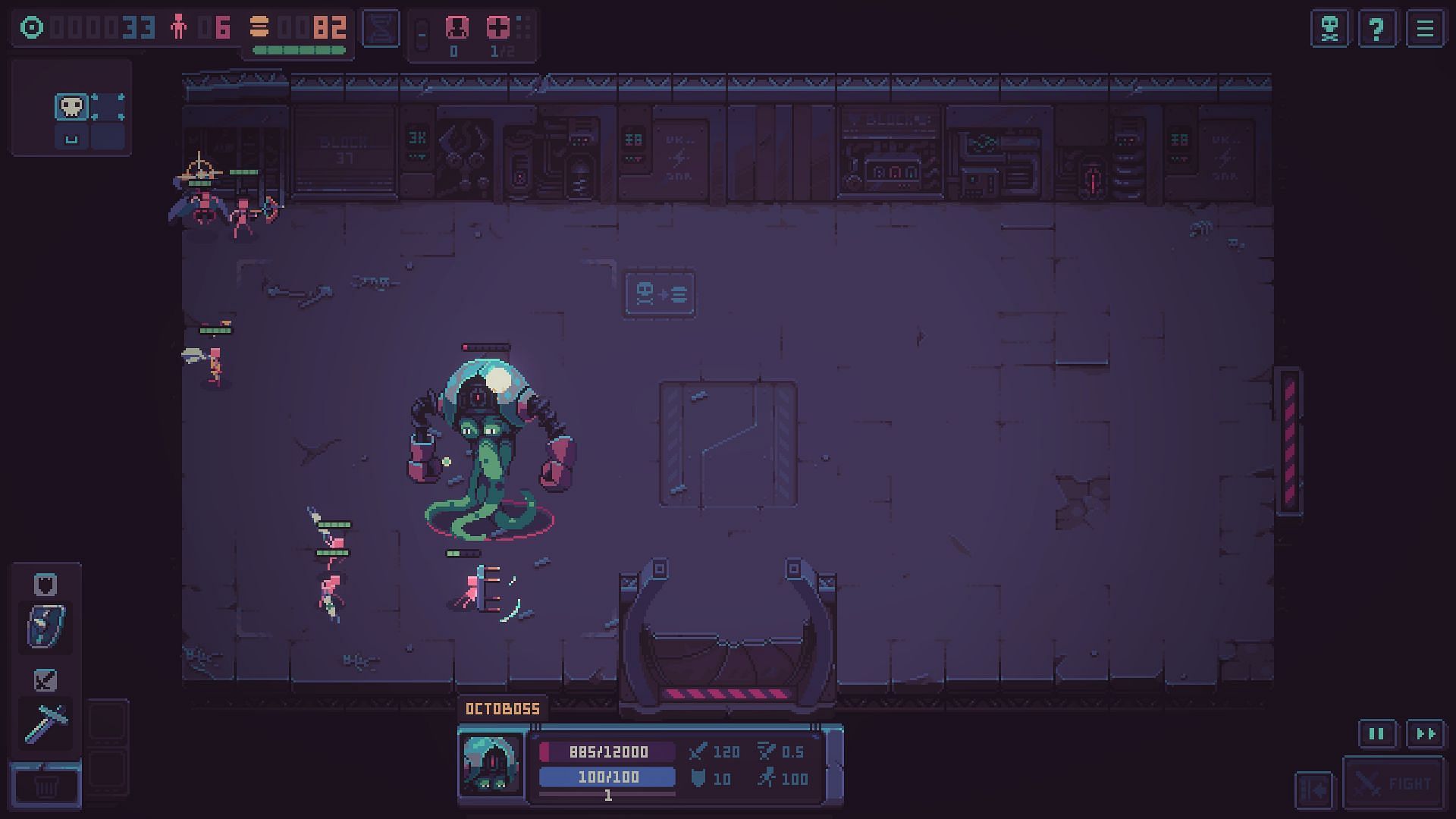 A walking octopus with boxing gloves (Image via tinyBuild/Despot&#039;s Game: Dystopian Army Builder)