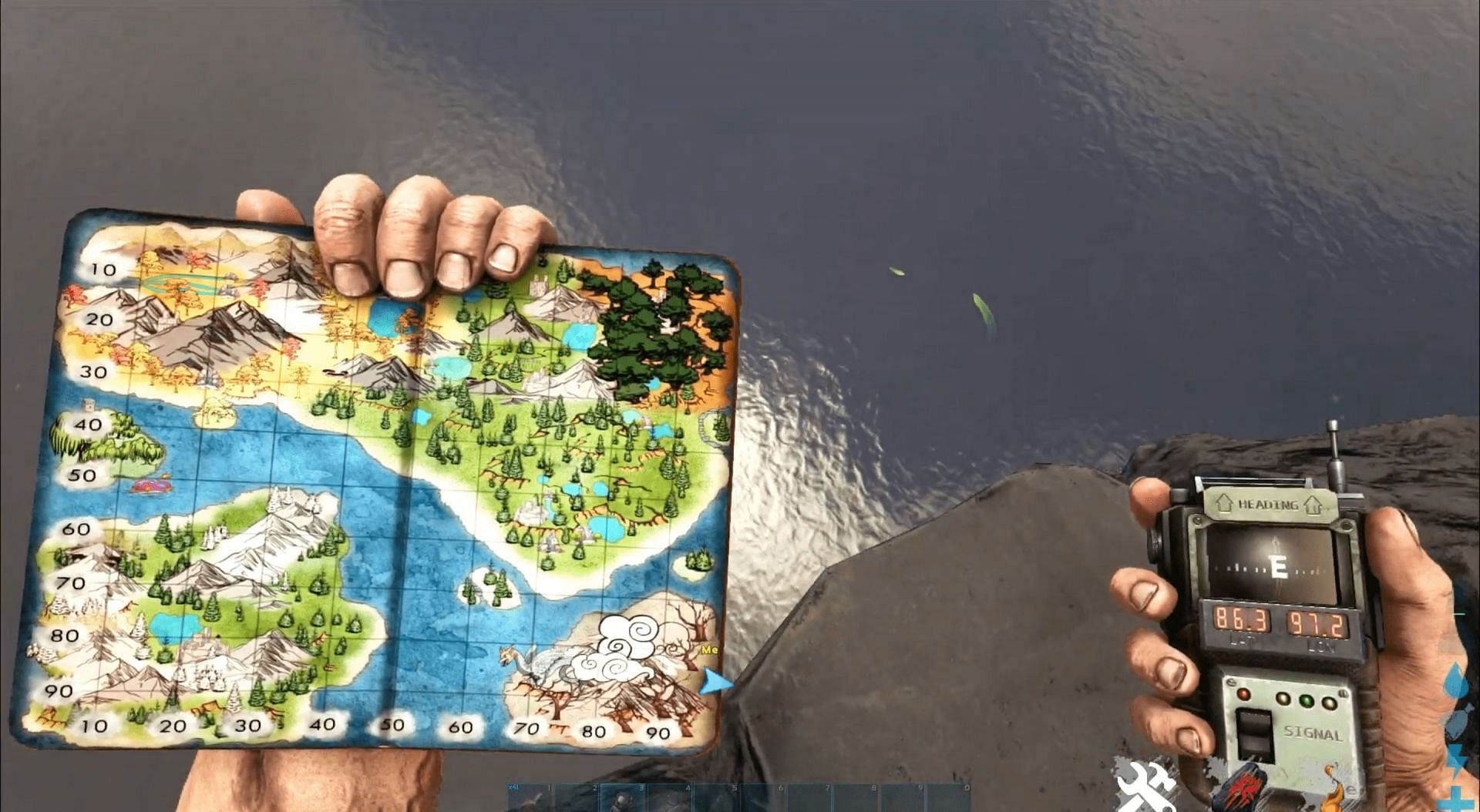 Silica Pearl spawn location 1 (Image via Ark: Survival Guide/YouTube)