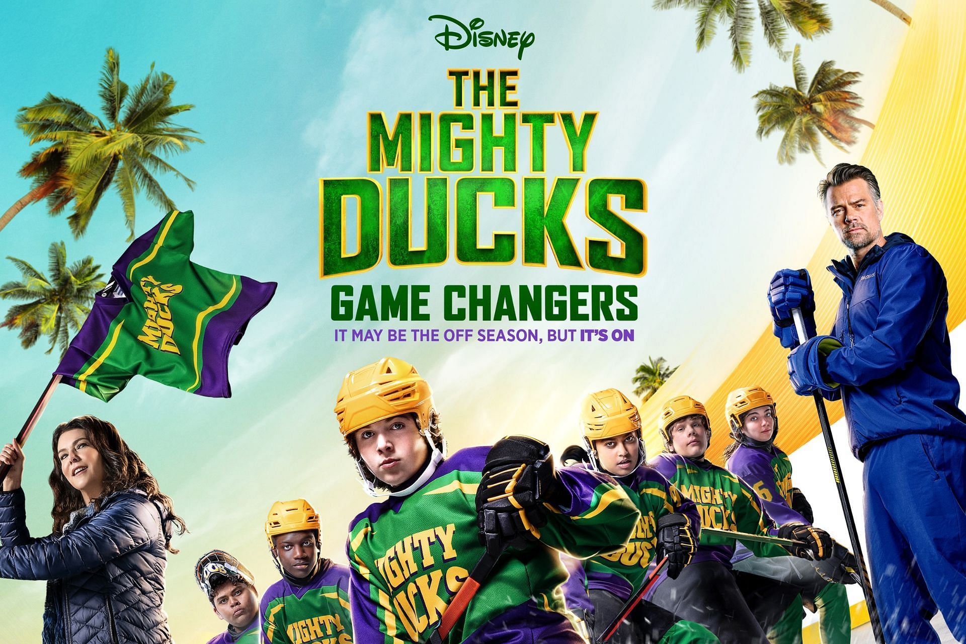 Josh Duhamel in the poster of &#039;The Mighty Ducks: Game Changers&#039; (Image via IMDb)