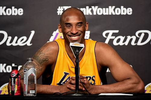 Kobe Bryant's press conference after his final game for the LA Lakers.