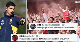 "Lightest player in the Premier League" "Not sure what we'll get" - Arsenal fans feel 22-year-old could be 'bullied physically' after earning rare start against Brentford