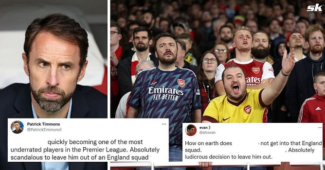 "Criminal that Maguire has been chosen over him", "Absolutely scandalous" - Arsenal fans accuse Gareth Southgate of 'favoritism' for leaving 24-year-old out of England squad