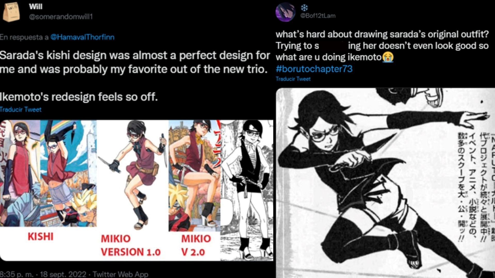 Social media users outraged with Sarada's new outfit in Boruto manga -  Niche Gamer