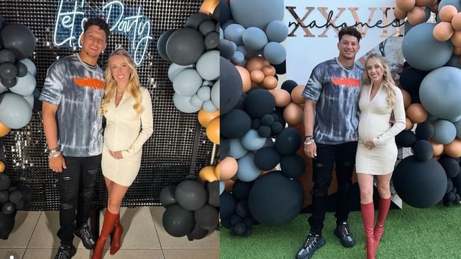 Brittany Mahomes proudly shows off her baby bump while celebrating Patrick's 27th birthday
