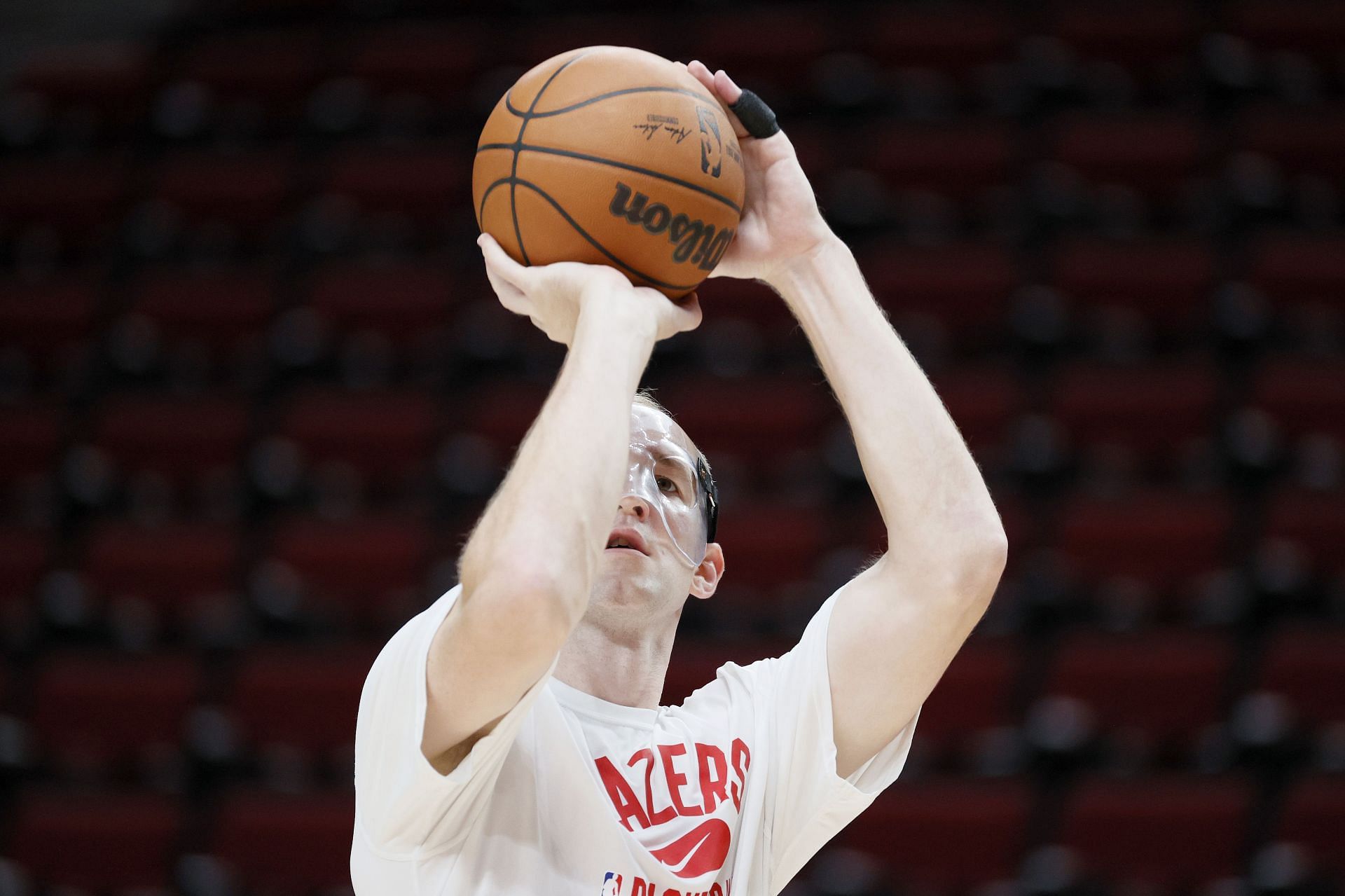 Cody Zeller warms up before a game
