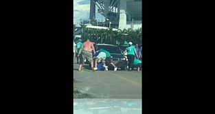 WATCH: Miami Dolphins fans brutally assault Buffalo Bills fans outing Hard Rock Stadium