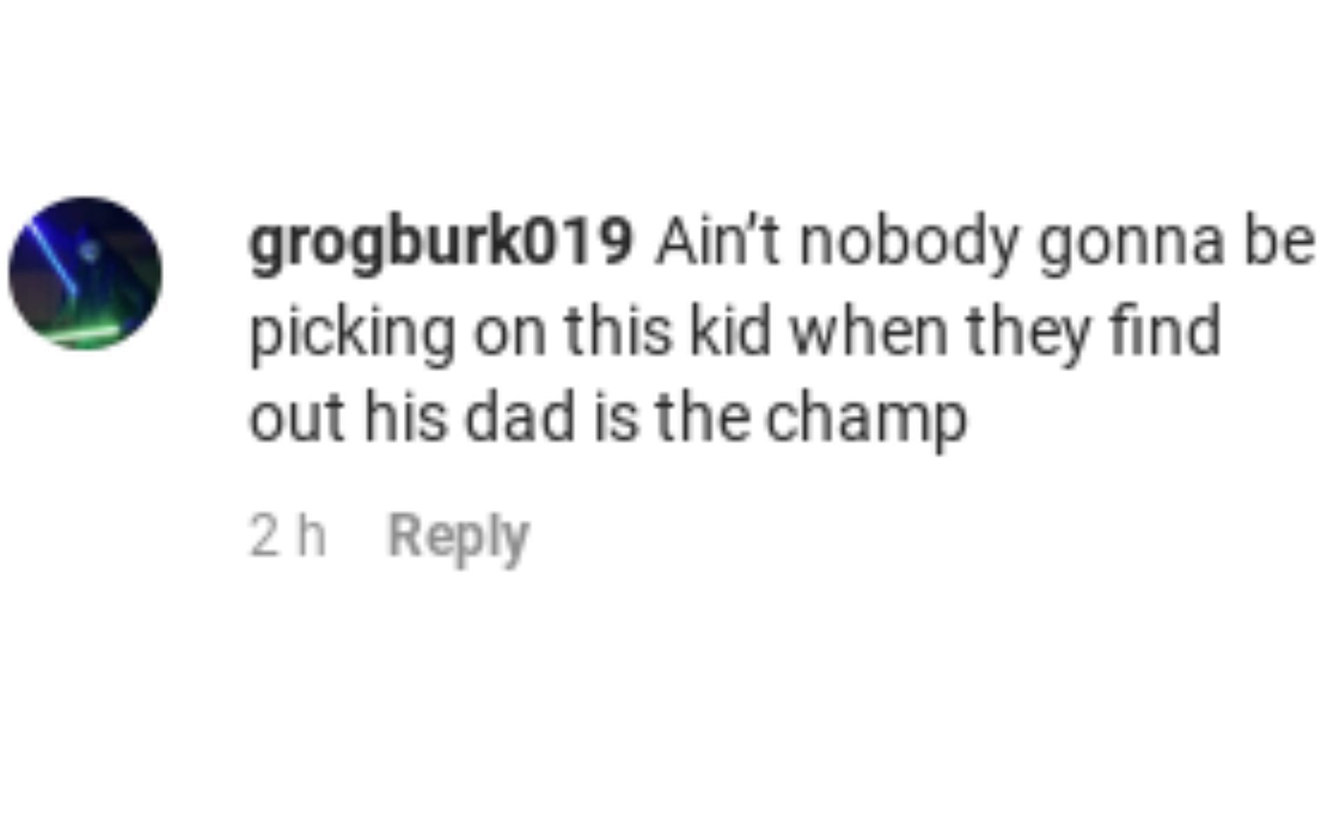 One fan suggesting having Conor McGregor as a dad means you won&#039;t be bullied