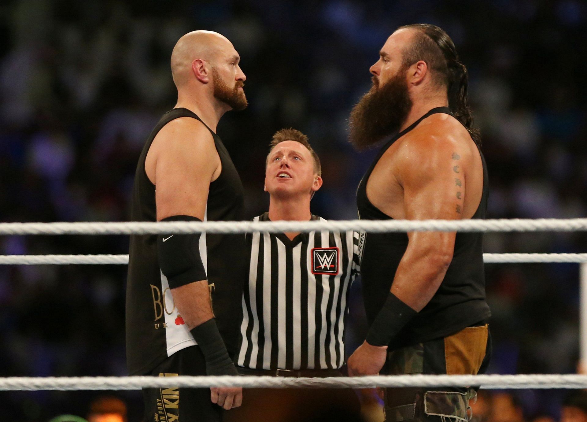 Tyson Fury and Braun Strowman crossed paths in 2019.