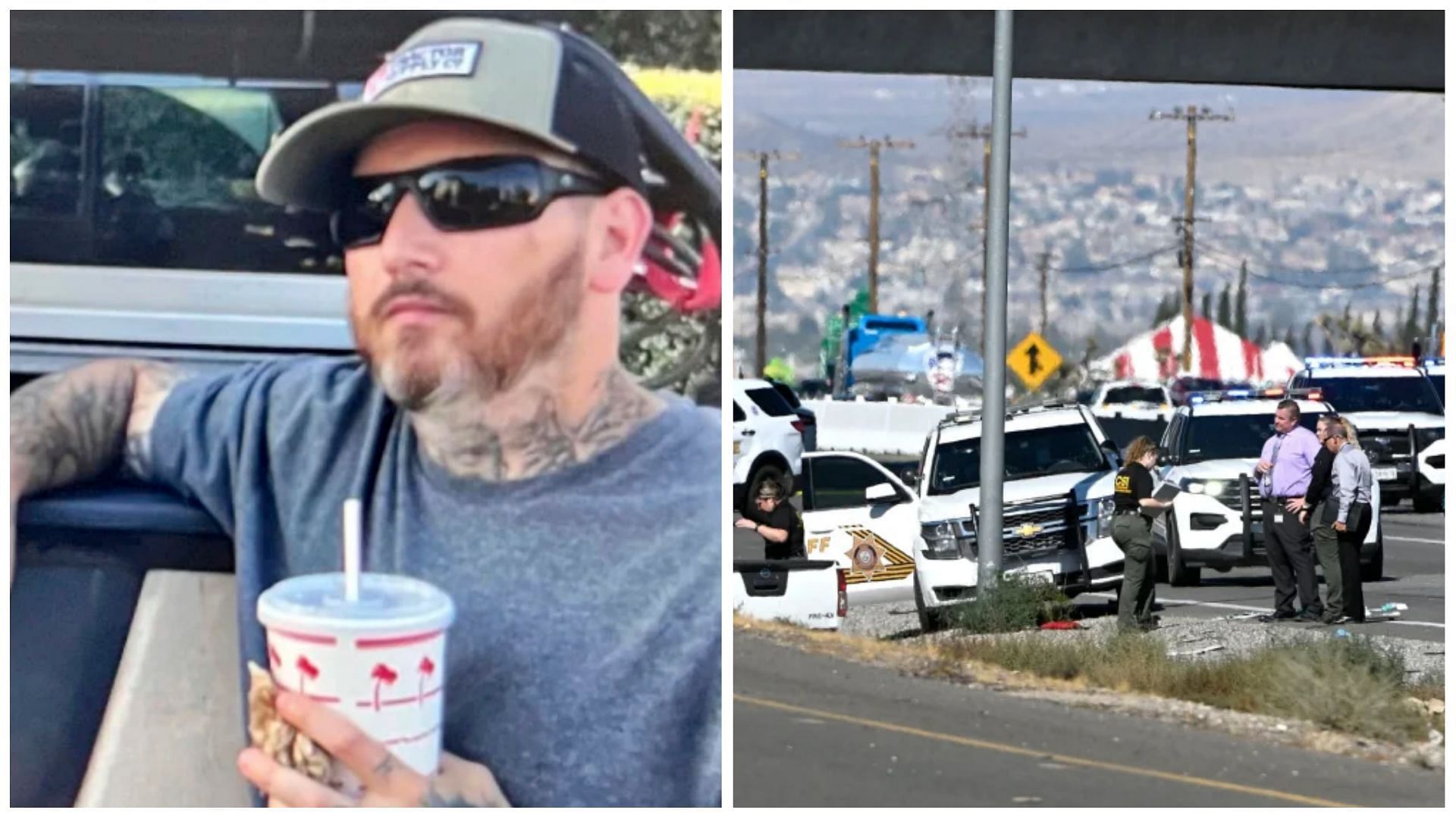 The suspect allegedly murdered his wife (Images via family/ Will Lester, Inland Valley Daily Bulletin/SCNG)