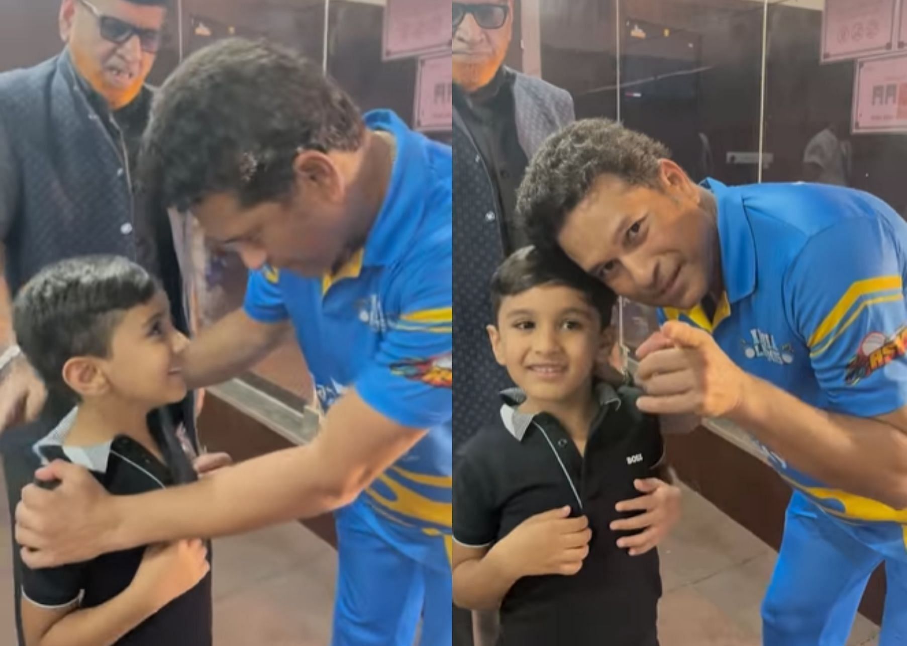  सेमीफाइनल मैच के बाद इरफान के बेटे से मिले सचिन 