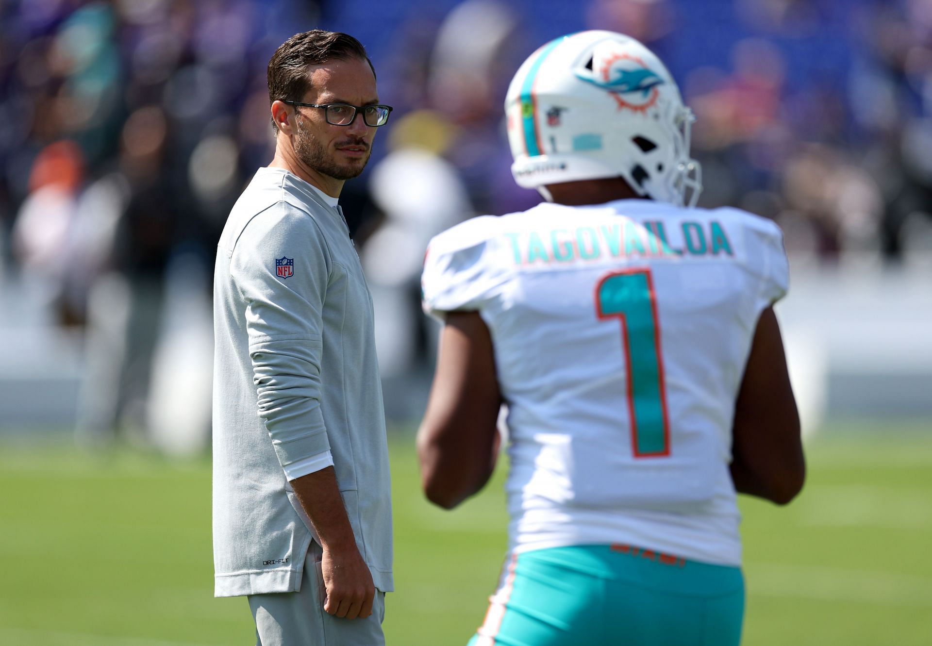 Miami Dolphins HC Mike McDaniel with Tua