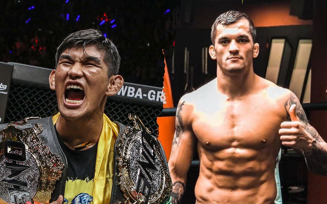 Aung La N Sang (L) is a big fan of Roberto Soldic (R). | Photos by ONE Championship