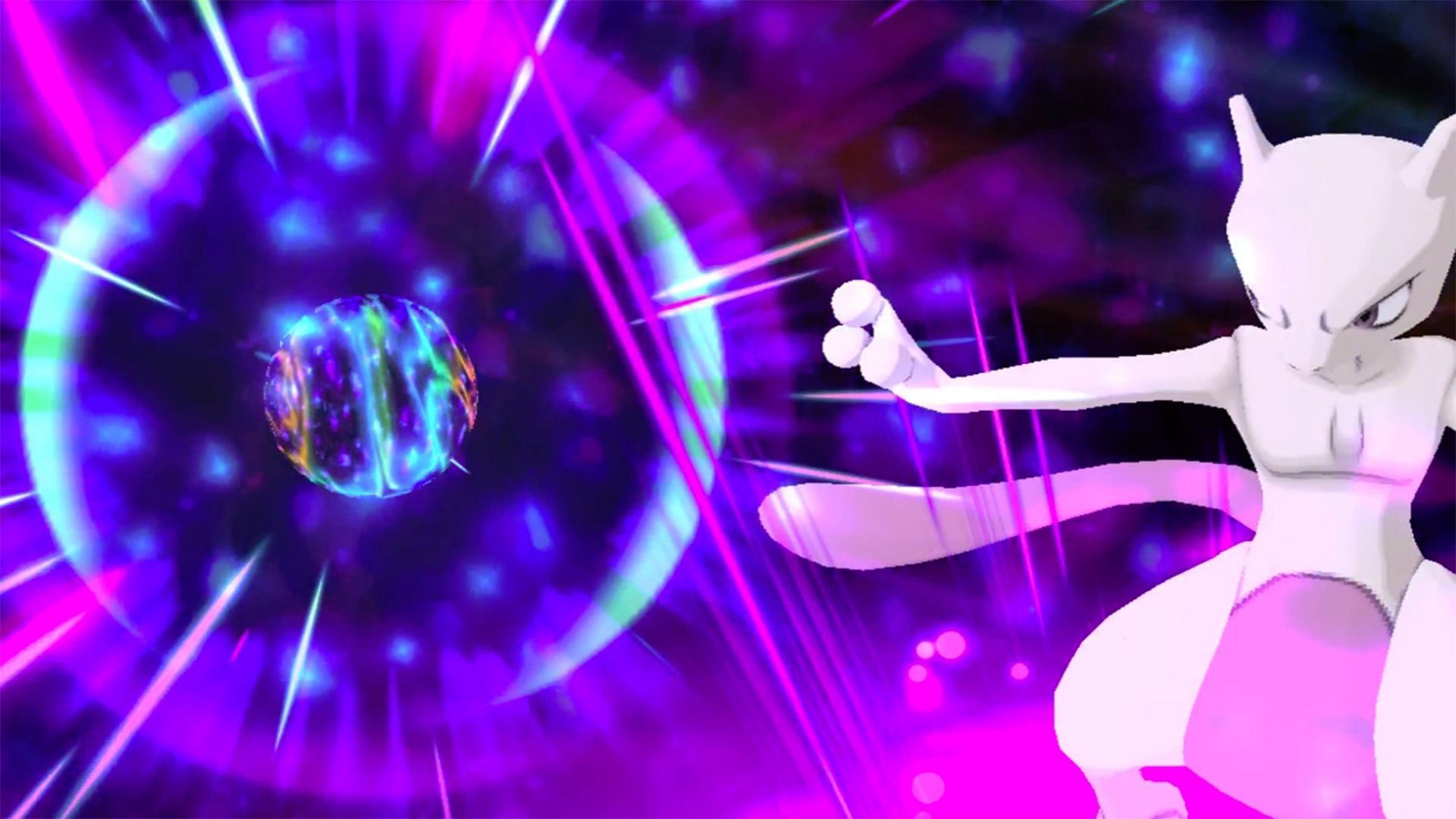 Mewtwo using its signature move Psystrike (Image via The Pokemon Company)