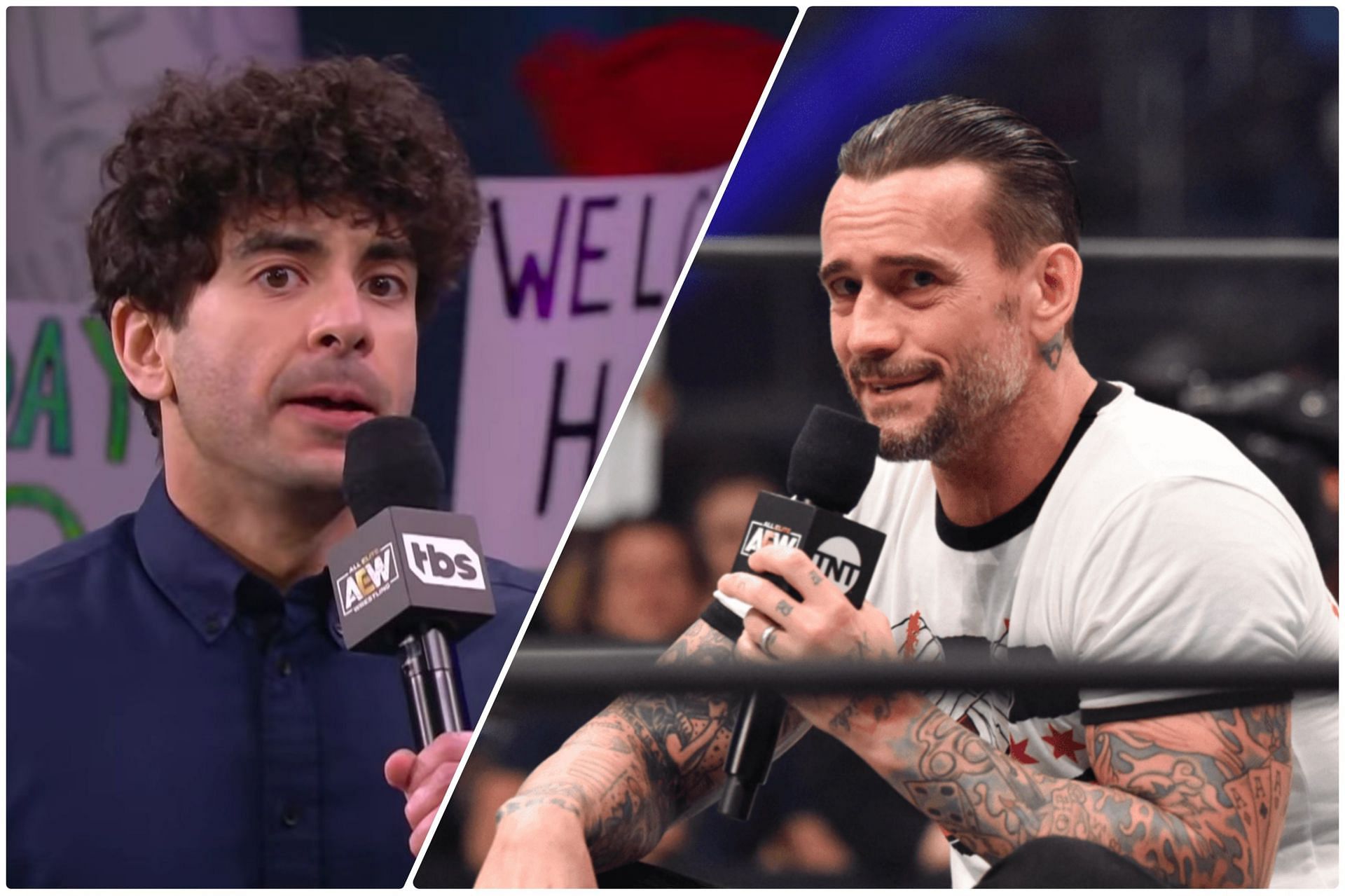 Tony Khan(Left) and CM Punk (right)