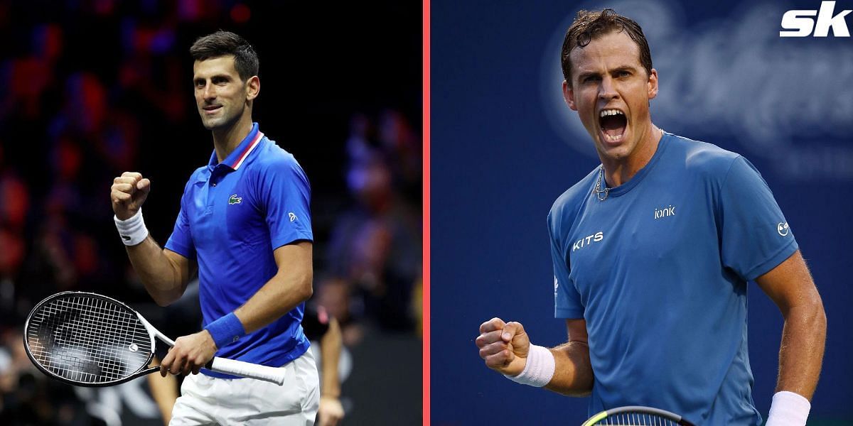 Novak Djokovic will face Vasek Pospisil in the quarterfinals of the Tel Aviv Open