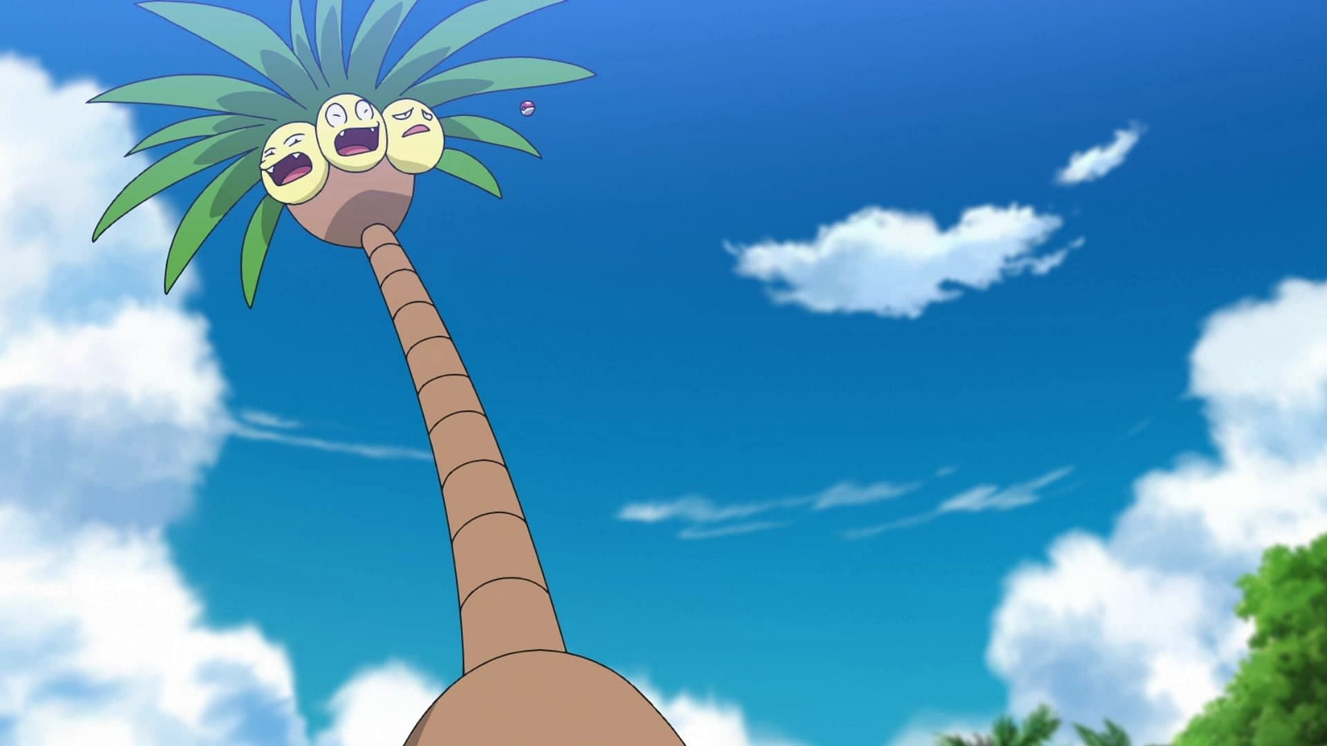 Goh managed to catch an Alolan Exeggutor in the anime (Image via The Pokemon Company)