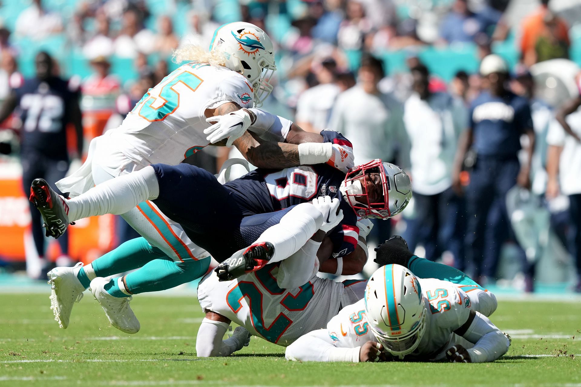 Miami Dolphins CB Kader Kohou gets ready for a play during the