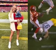 "Guess we can hit QBs like that now" - Brittany Mahomes angry with Joey Bosa's hard tackle on Patrick Mahomes