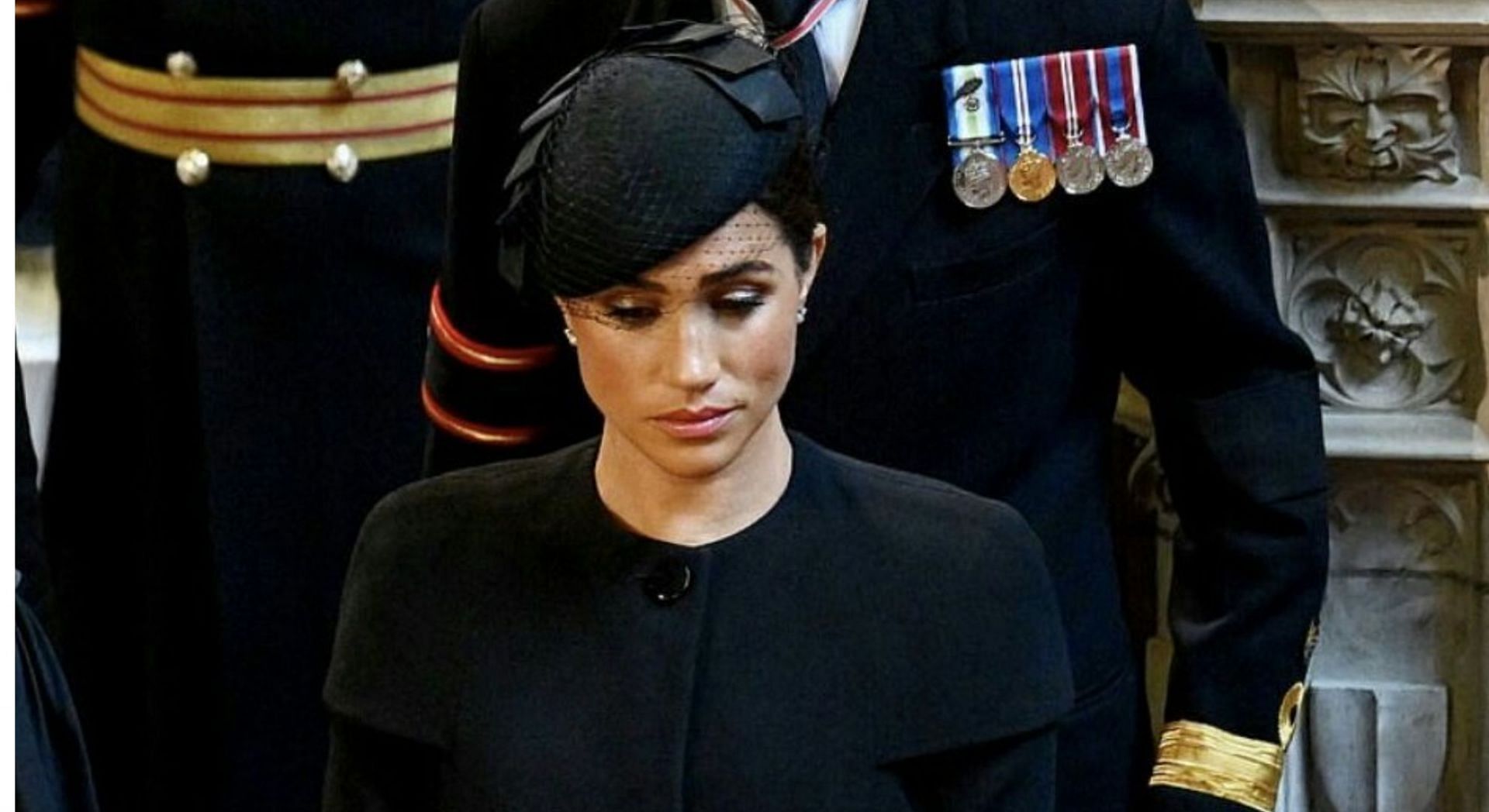 Netizens praised Meghan Markle for her flawless execution of curtsy at the Queen&#039;s funeral (Image via Getty Images)