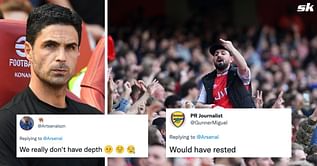 "Don't have depth," "Edu didn't do his job" - Arsenal fans not happy as Mikel Arteta names 2 players once again in starting XI